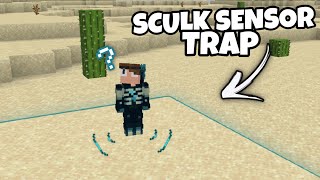 EASY Sculk Sensor Trap In Minecraft Bedrock 119 Windows 10 PS5 PS4 Xbox MCPE Switch [upl. by Gussie]