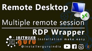 Multiple remote Desktop sessions via RDP wrapper🔥🔥💻 share your computer resource with othersHindi [upl. by Eidaj]