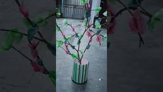 DIY Beautiful flower making with candles candle wax flower tree viral ytshort [upl. by Vizza]