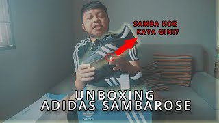 Unboxing and review Adidas Sambarose  INDONESIA [upl. by Langsdon481]