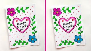 Last minute Sisters Day Card  DIY Sisters day card  Easy Sisters Day Card Idea  Handmade Card [upl. by Armmat]