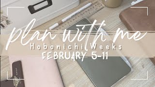 plan with me  february 511  hobonichi weeks 2024 [upl. by Ellehsor]