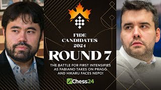 FIDE Candidates 2024 Rd 7  Fabiano v Pragg amp Hikaru v Ian Intensifies The Fight For The Top Spot [upl. by Aneehsyt]