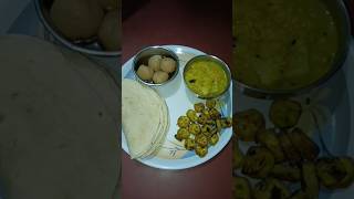 আজকের dinner thali ♥️🥰রুটিকলা ভাজাপেঁপে দিয়ে ছোলার ডালরসগোল্লাyt food sort viral view [upl. by Giannini]