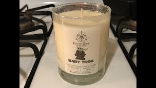 ForeverWick Baby Yoda Diamond Candle Unboxing Review and Reveal [upl. by Massimo868]