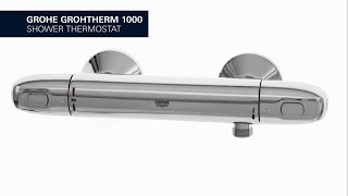 GROHE Grohtherm 1000 – shower thermostat with GROHE CoolTouch technology [upl. by Naahsar]