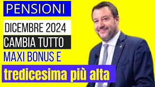 💰 Pensioni aumenti record a dicembre maxi bonus e tredicesima più alta 🎄✨ [upl. by Orfield]