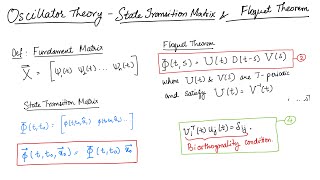 State Transition Matrix and Floquet Theorem PPV preliminaries  Oscillators 10  MMIC 15 [upl. by Kesley]