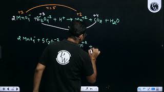 For the redox reaction MnO4C2O42Hamp8594Mn2CO2H2O The correct coefficients of the reacta [upl. by Redwine]