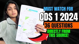 CDS Most Important Topics  100 exam में आएंगे  CDS 1 2024 Preparation  SURESHOT TOPICS FOR CDS [upl. by Rie]