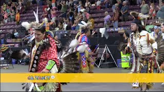 Biggest turnout for start of Pow Wow [upl. by Eecart]