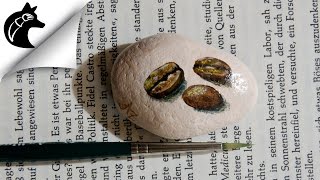 Speed Painting Rock painting of coffee beans [upl. by Henryk]