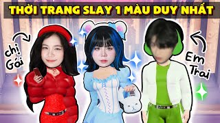 2 Chị Gái Rủ Em Trai Chơi Thời Trang Thật Slay 1 Màu Duy Nhất💄🎀 [upl. by Terraj]