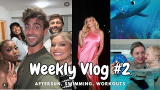 AFTERSUN TV DEBUT Weekly Vlog 2 Swimming lessons podcast workouts [upl. by Fletch986]