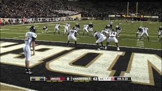 10272012 UMass vs Vanderbilt Football Highlights [upl. by Shuler]