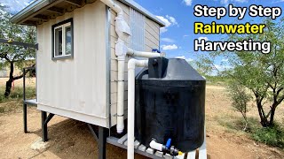 Rainwater Harvesting on a Small Structure  How To  Step by Step Guide [upl. by Ahsirt]