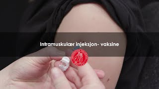 Intramuskulær injeksjon vaksine [upl. by Nylaret]