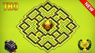 Diseño de Ayuntamiento 9 Subida de Copas Clash of Clans 2023 [upl. by Drew28]