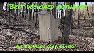 How to build a simple Outhouse ￼ karlsoffthegrid outhouse diyouthouse [upl. by Stefa]