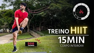 Treino para PERDER PESO RÁPIDO  HIIT  🔥500 calorias  INICIANTES  15 minutos [upl. by Lezirg]