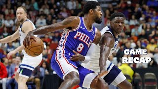 Philadelphia 76ers vs Minnesota Timberwolves  Game Recap  October 11 2024 [upl. by Stratton]