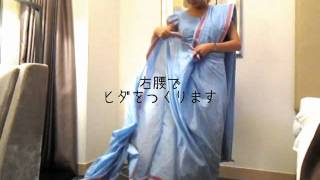 スリランカ サリー着方キャンディアンスタイルHow to Wear a Sari SriLanka Osari [upl. by Allred]