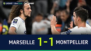 Marseille v Montpellier 11  Penalty Salvages Point For Hosts  Ligue 1 Highlights [upl. by Emilie]