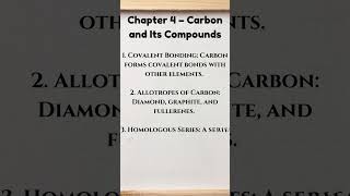 CBSE Class 10 Chemistry Carbon and Its Compounds  Key Points [upl. by Dlanigger]