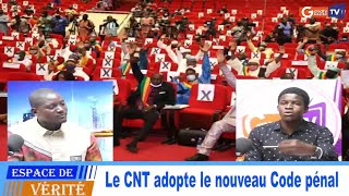 urgent Le CNT adopte le nouveau Code pénal [upl. by Sisenej]