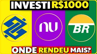 INVESTI R1000 EM AÇÕES DO BANCO DO BRASIL NAS CAIXINHAS DO NUBANK E PETROBRAS – ONDE RENDEU MAIS [upl. by Darell]