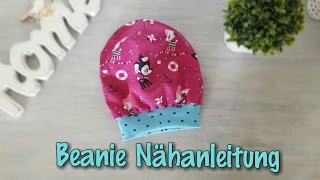 Nähanleitung für Anfänger  OHNE Schnittmuster  Beanie  Nähtinchen [upl. by Laurita]