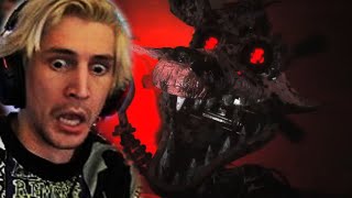 xQc Plays THE JOY OF CREATION FNAF Horror Game [upl. by Nevear811]