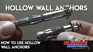 How to use hollow wall anchors [upl. by Cindi]