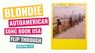 Blondie – Autoamerican Song Book USA  Flip Through [upl. by Diandre244]