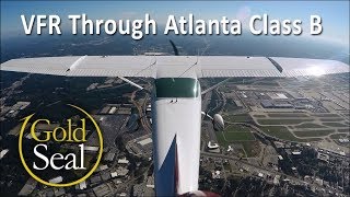 VFR Flight Through Class B with ATC Communications [upl. by Atilehs]