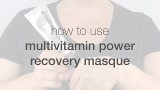 How to use MultiVitamin Power Recovery Masque  Dermalogica [upl. by Holds]