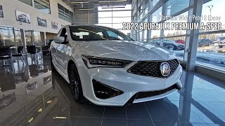 2022 Acura ILX Premium ASpec  White on Black  QUICK LOOK  West Side Acura in Edmonton Alberta [upl. by Eelnodnarb838]