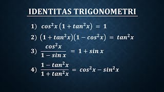 Soalsoal Identitas Trigonometri [upl. by Ciryl680]