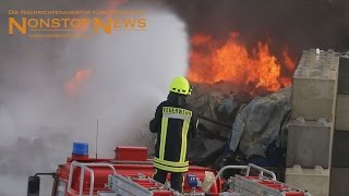 Einsatz Feuerwehr Aschendorf Müllberg in Flammen  09052017  log [upl. by Phares18]