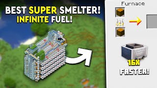 Minecraft BEST Super Smelter Tutorial  5k At Once  364000 PH [upl. by Merridie]