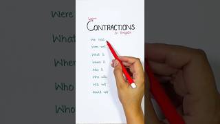 Contracted Forms in English learning englishlanguage education [upl. by Sherris706]