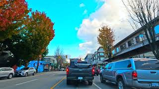 4K Cruising Through Vancouver Canada on a Sunny Fall Day A Scenic Drive Through Beautiful Streets [upl. by Yekcaj]