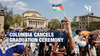 Columbia cancels graduation ceremony after Gaza protests [upl. by Anaet]