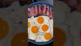 Steak and eggs is a health food eggs food steak [upl. by Aleydis]