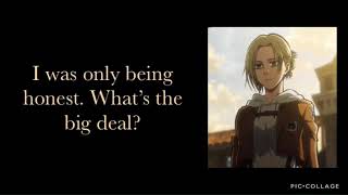 Know Your Tells  ASMR  Kuudere Annie Leonhart x Listener Part II [upl. by Basil220]