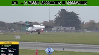 ATR72  2 Missed Approaches in Crosswinds at Dublin Airport 18102024 [upl. by Hunsinger431]