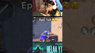 Epic 1v4 reaction 🥵 bgmishorts 1v4shorts pubgmobile [upl. by Wootan]