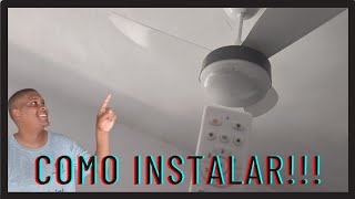 Passo a passo para fazer montagem e instalação ventilador de teto ventisol controle remoto [upl. by Devland616]