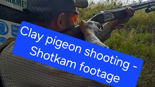 Clay pigeon shooting  Shotkam footage [upl. by Higinbotham445]