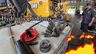 John Deere dozer hydraulics overheating after several hours I thought I had it fixed but……🤷‍♂️ [upl. by Allertse]